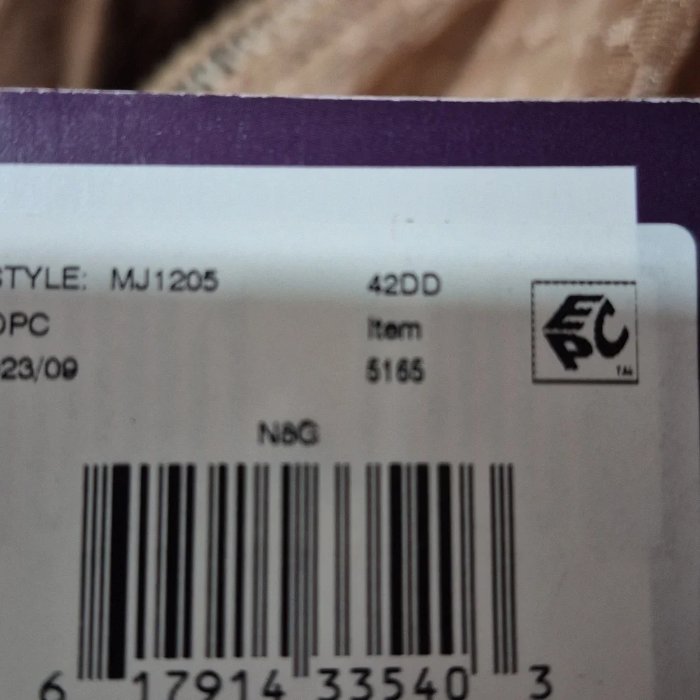 42DD Just My Size MJ1205 1205‎ Perfect Shape Unlined T-Shirt Underwire Bra Beige